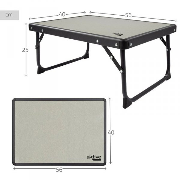 Składany stolik Aktive Kemping Szary 56 x 25 x 40 cm (2 Sztuk)