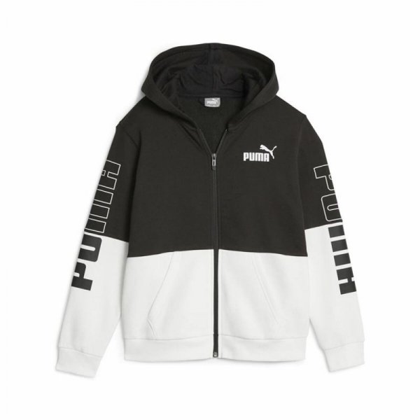 Bluza z kapturem i zamkiem Unisex Puma Czarny