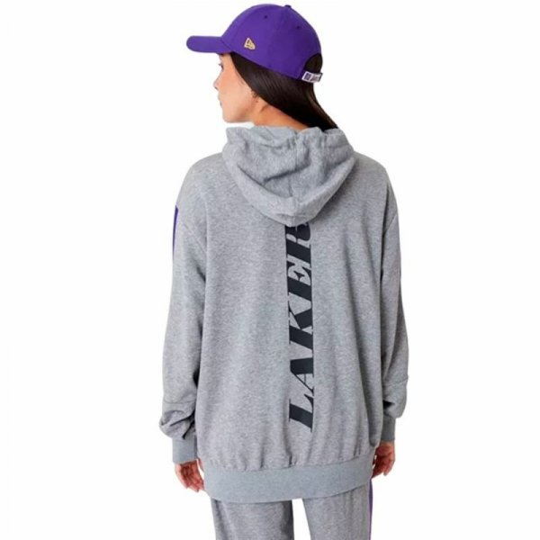 Bluza z kapturem Unisex New Era LA Lakers NBA Colour Block Szary