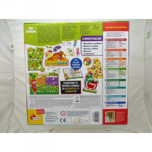 Zabawa Edukacyjna Lisciani Carotina Baby 50 Juegos Elektroniczne 4,5 x 14,5 x 3,5 cm (6 Sztuk)