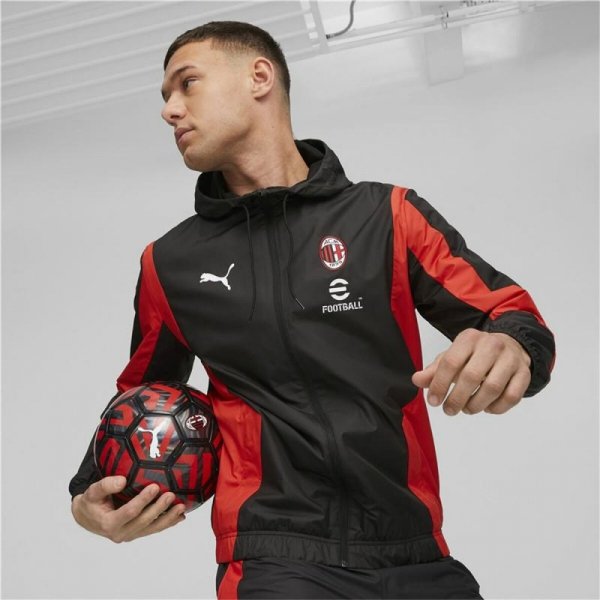 Męska kurtka sportowa Puma Ac Milan Prematch Czarny Czerwony