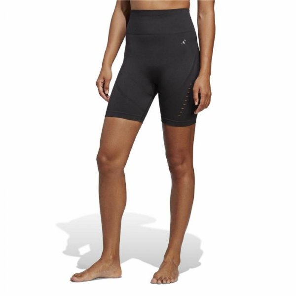 Legginsy Sportowe Damskie Adidas Studio Aeroknit Czarny