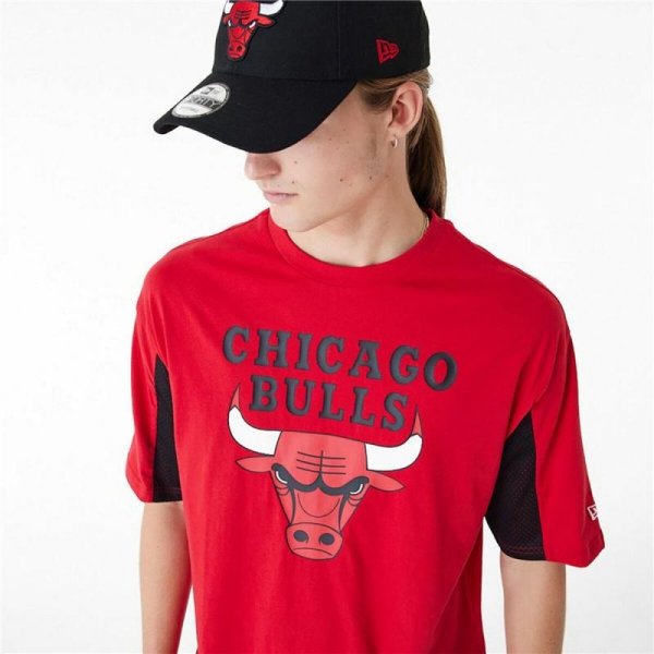 Koszulka z krótkim rękawem Męska New Era NBA MESH PANEL OS TEE CHIBU 60435481  Czerwony (M)