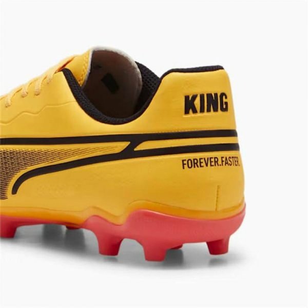 Buty Piłkarskie dla Dzieci Puma King Matc FG/AG Żółty Pomarańczowy