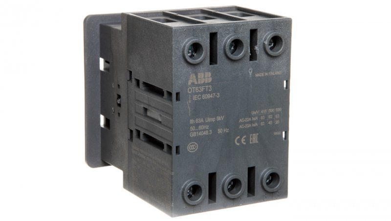 Rozłącznik izolacyjny 3P 63A bez napędu do wbudowania OT63FT3 1SCA105382R1001