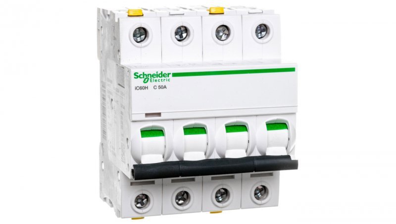 Wyłącznik nadprądowy 4P C 50A 10kA AC iC60H-C50-4 A9F07450