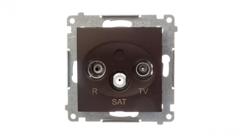 Simon 54 Gniazdo antenowe R/TV/SAT końcowe brąz mat DASK.01/46