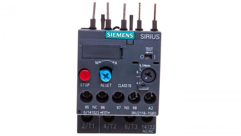 Przekaźnik termiczny 4,5-6,3A S00 3RU2116-1GB0