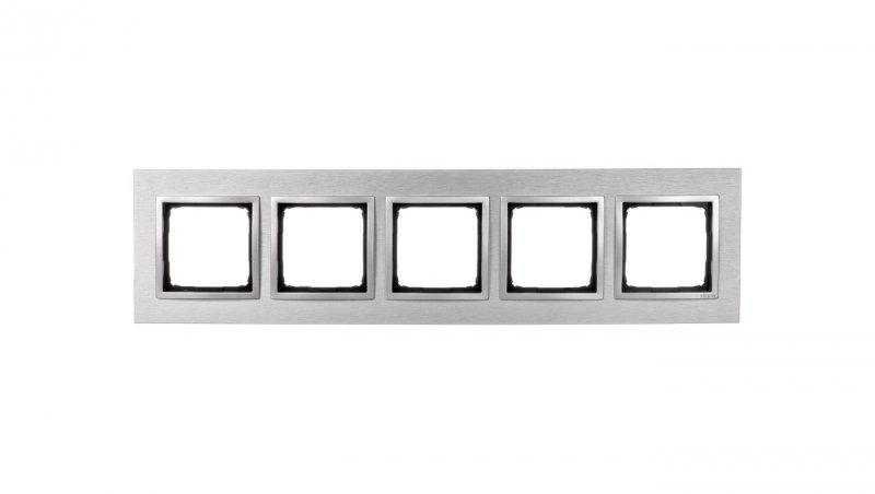 Simon 54 Nature Ramka pięciokrotna metal INOX KLASYCZNY DRN5/77