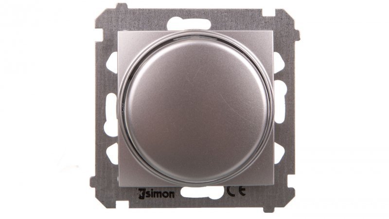 Simon 54 Premium Ściemniacz obrotowy do LED ściemnialnych 230 V 2–250 W srebrny mat DS9L.01/43