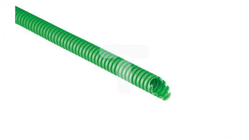 Rura karbowana 750N kolor zielony PVC fi 20 /100m/