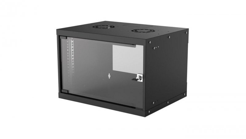 Szafka wisząca 6U 540x400 RACK 19 basic flatpack czarna INT 714143