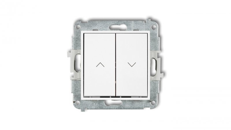 Mini Mechanizm łącznika zwiernego żaluzjowego z podtrzymaniem biały MWP-88