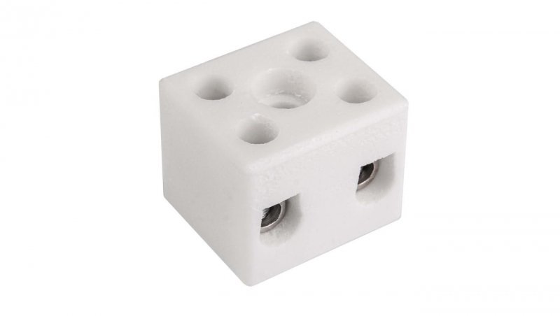 Złączka gwintowa porcelanowa 6mm2, 2 tory CPO-10A-2P biały 80013516 /20szt./