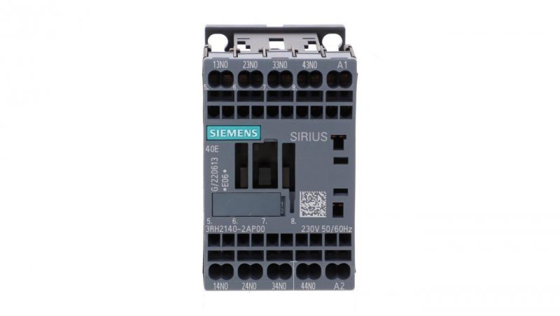 Przekaźnik pomocniczy S00 4Z AC 230V 50/60 Hz. zaciski sprężynowe 3RH2140-2AP00