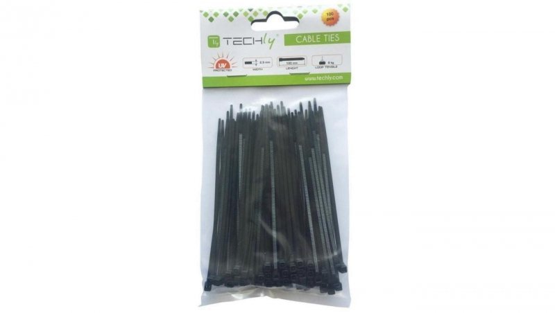 Opaski Zaciskowe 100x2.5mm Trytki do Kabli 100szt. Czarne