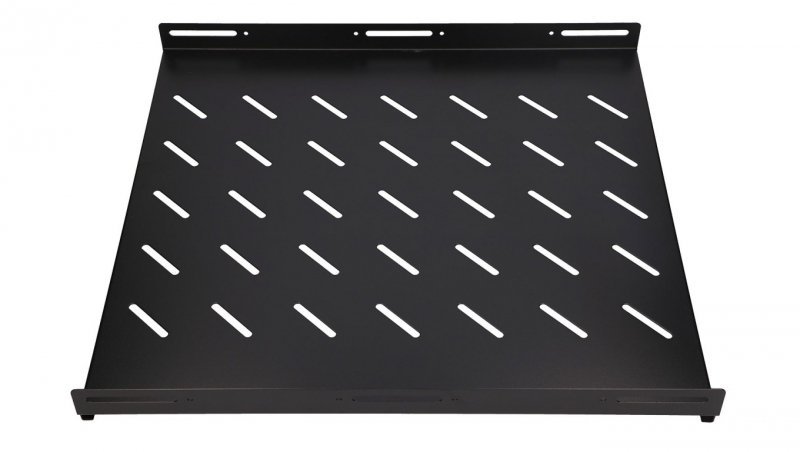 Półka 19, 602 x 472mm, mocowana punktowo, do szaf o głębokości 800mm Extralink 1U 600mm Czarna