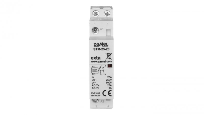 Stycznik modułowy instalacyjny 25A 2Z 230V AC typ: STM-25-20 EXT10000288