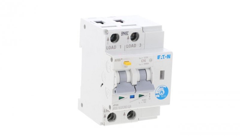 Przeciwpożarowy detektor iskrzenia 2P C 10A 0,03A typ G/A AFDD-16/2/C/003-G/A 300152