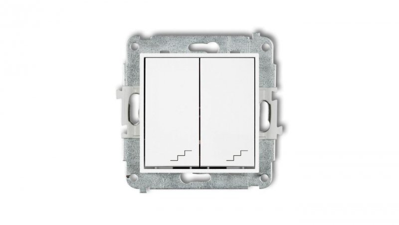 ICON Mechanizm łącznika podwójnego schodowego biały mat 25IWP-33