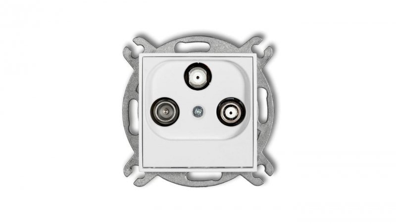 ICON Mechanizm gniazda abonenckiego 2 wyjścia SAT + TV biały IGSN