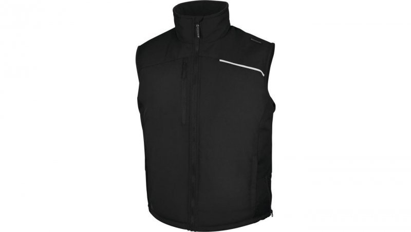 Kamizelka z poliestru pongee powlekanego PVC FIDJI3, kolor: czarny, rozmiar: S / FIDJ3NOPT