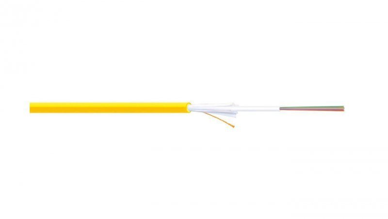 Kabel światłowodowy uniwersalny 12 włókien SM 9/125 OS2 G652D 1500N LS0H B2ca żółty DK-B3912-SC-Y-1 /bębnowy/