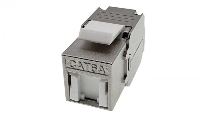 Gniazdo keystone, RJ45, beznarzędziowe, ekranowane, kat. 6A, Q-LANTEC