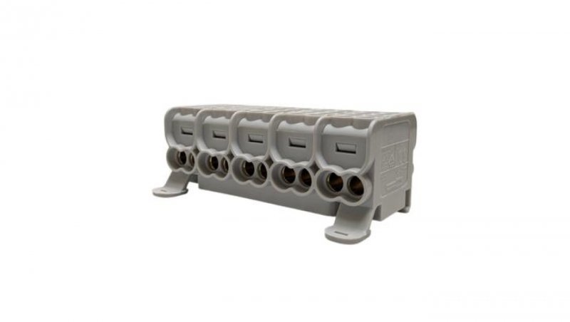 Blok dystrybucyjny - rozdzielczy HLAK25 5P szary 2xAl/Cu 25mm²+16mm² 1000VAC/1500VDC MAG5255A00