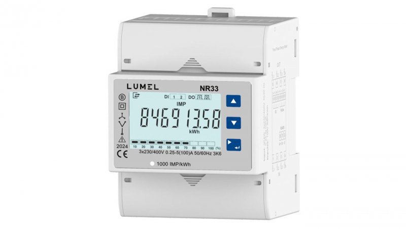 Miernik parametrów sieci 3-fazowej NR33 100A przeznaczony do sieci 3P i 4P100 V - 600 V NR33 M0