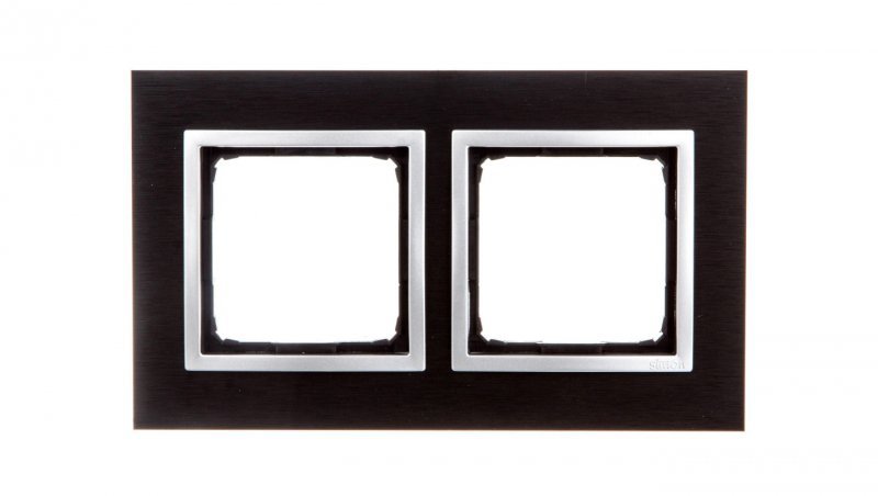 Simon 54 Nature Ramka podwójna metal INOX YIN DRN2/78