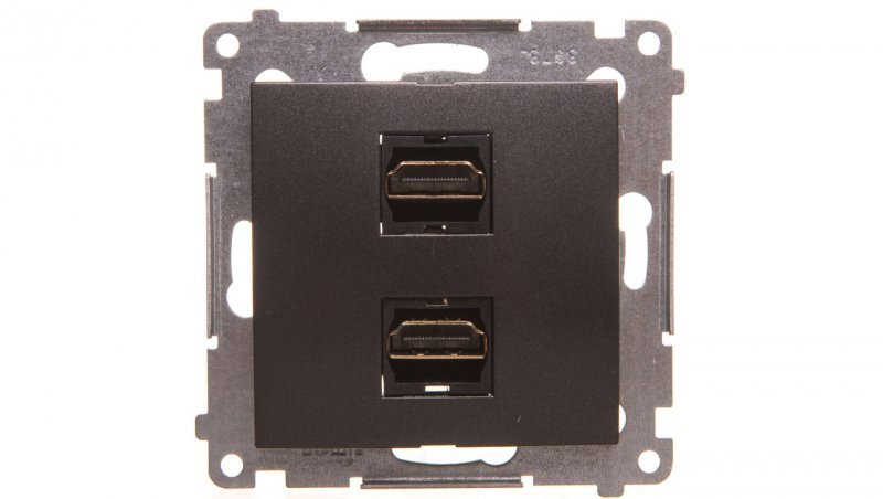 Simon 54 Gniazdo podwójne HDMI antracyt DGHDMI2.01/48