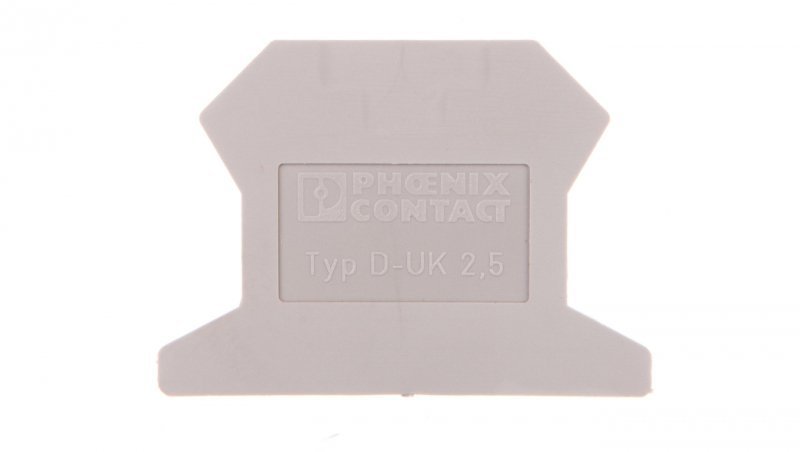 Ścianka końcowa 1,5x42,5x30,7mm szara D-UK 2,5 3001022 /50szt./