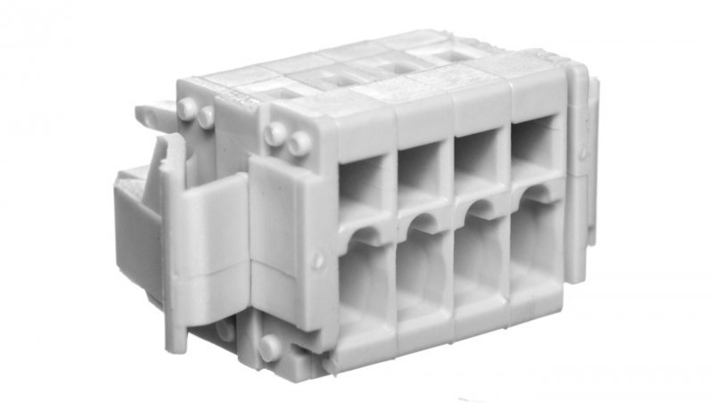 Gniazdo MCS-MINI Classic 4-biegunowe jasnoszare raster 3,5mm 734-104/037-000