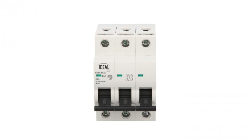 Wyłącznik nadprądowy 3P B 63A 6kA AC KMB6-B63/3 23170