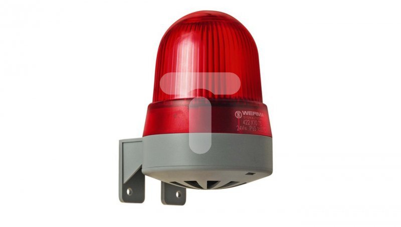 Sygnalizator akustyczny-optyczny czerwony błyskowy 92dB 2,3kHz 24V AC/DC 423.110.75