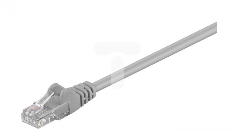 Kabel krosowy patchcord U/UTP kat.5e CCA szary 1m 68342