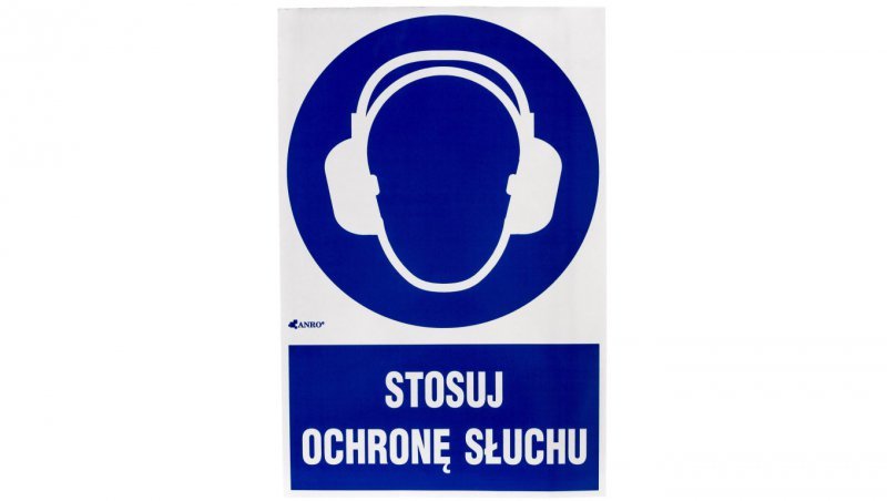 Tabliczka ostrzegawcza /Stosuj ochronę słuchu z podpisem/ IM/003/1/C1/F