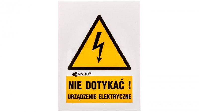 Tabliczka ostrzegawcza /Nie dotykać urządzenie elektryczne 52x74/ 1EOA/Q1/F
