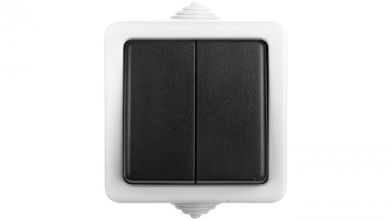 TEKNO Łącznik hermetyczny świecznikowy śrubowy 10AX 250V czarny IP54 25351