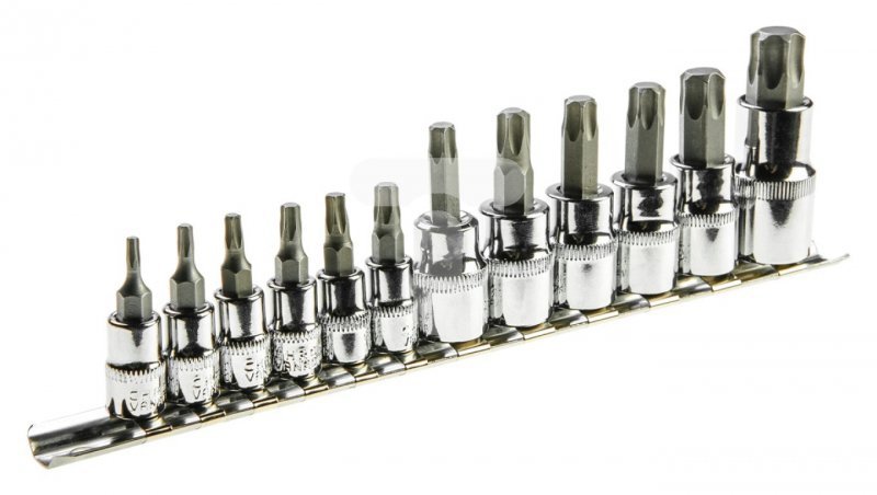 Bity Torx na nasadce 1/4 3/8 1/2 cala zestaw 12 elementów 39D342