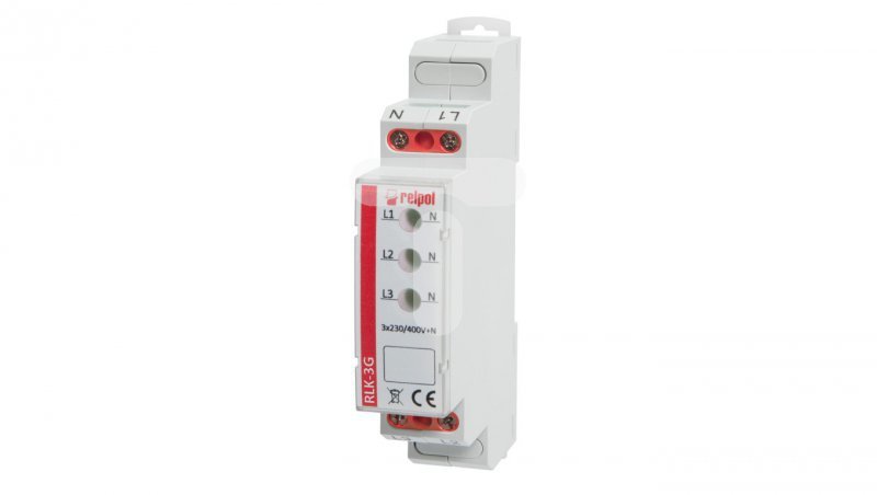 Lampka modułowa 3-fazowa 400V AC LED zielona RLK-3G 863030