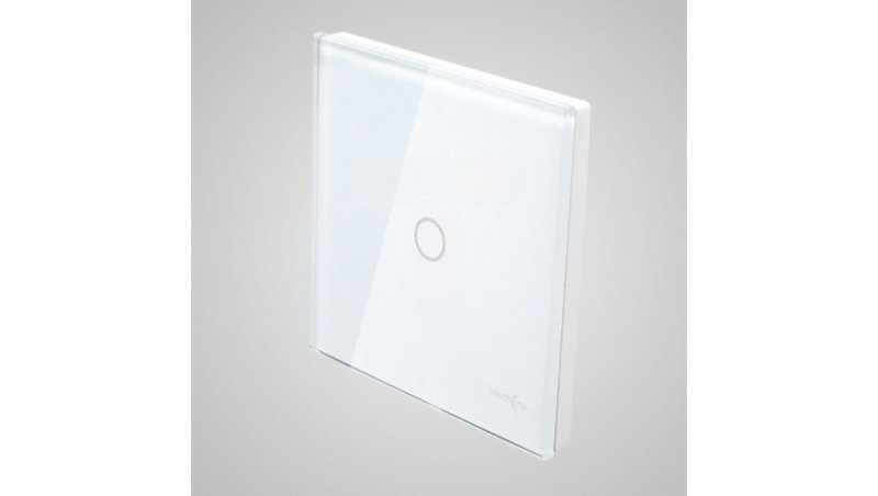 TouchMe Duży panel szklany, łącznik pojedynczy, biały TM701W