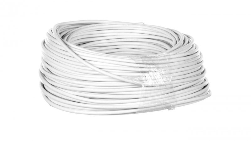 Przewód mieszkaniowy H03VV-F (OMY) 3x1,5 żo biały /25m/