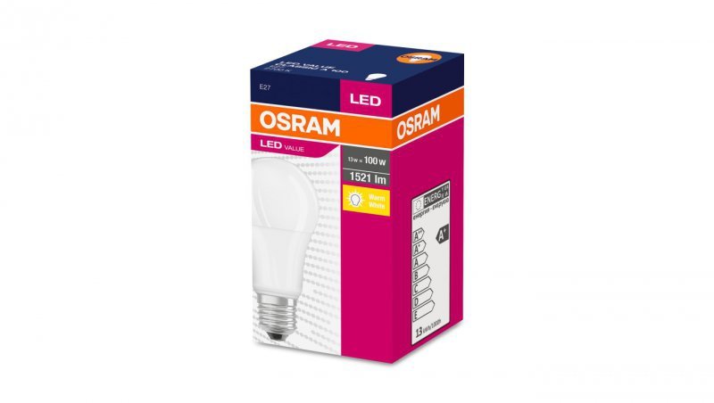 Żarówka LED E27 14W VALUE 14W/827 CLA100 FR 1521lm 2700K (odpowiednik 100W) 4052899971097