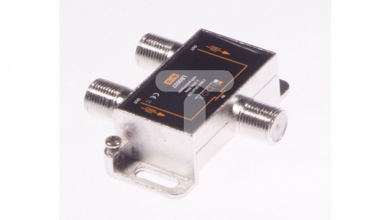 Rozdzielacz sygnału SAT splitter 1x F / 2x F Power Pass LB0037 LIBOX