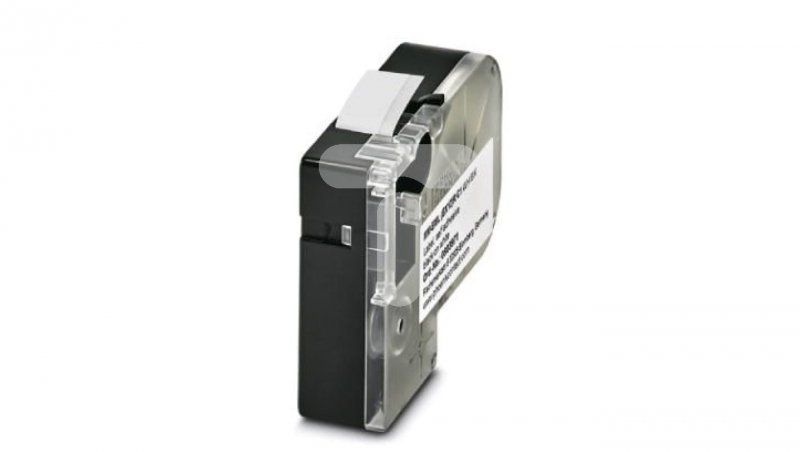 Etykieta termiczna ciągła w kasecie biała z czarnym nadrukiem 12mm MM-EML (EX12)R C1 WH/BK do drukarki THERMOFOX 0803971