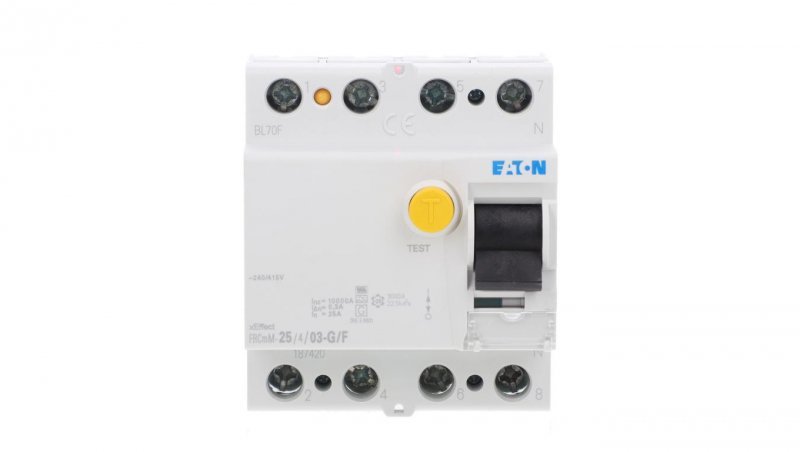 Wyłącznik różnicowoprądowy 4P 25A 0,3A typ G/F FRCMM-25/4/03-G/F 187420