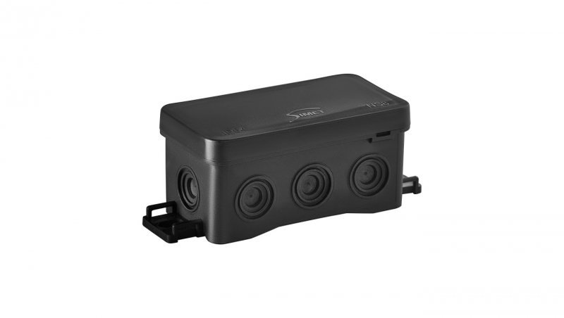Puszka naścienna 45x40x45mm z dławnicą zintegrowaną samozatrzaskowa seria FASTBOX czarna IP54 NS8 35357107