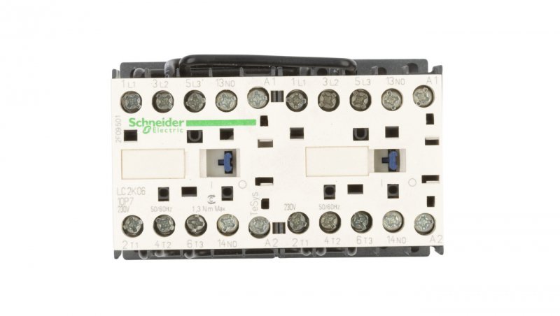 Stycznik nawrotny 6A 2.2kW AC-3 230V AC 0Z 1R LC2K0610P7